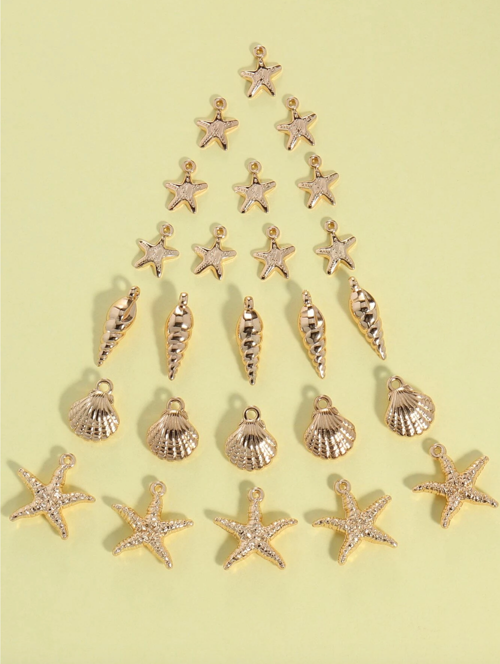 25 Pendentifs Étoile de Mer et Coquillages