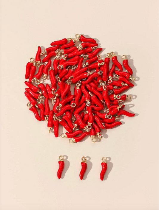 10 Red Pepper Charms